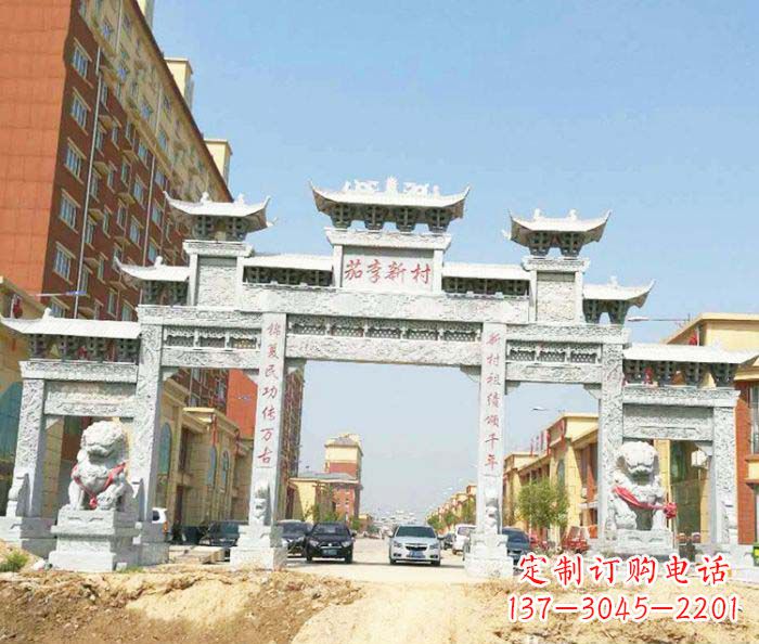 无锡大型五门石雕牌楼