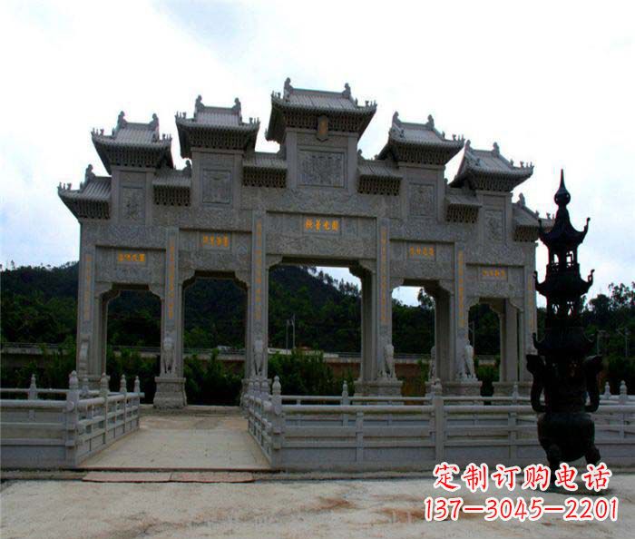 无锡大型五门石雕牌坊