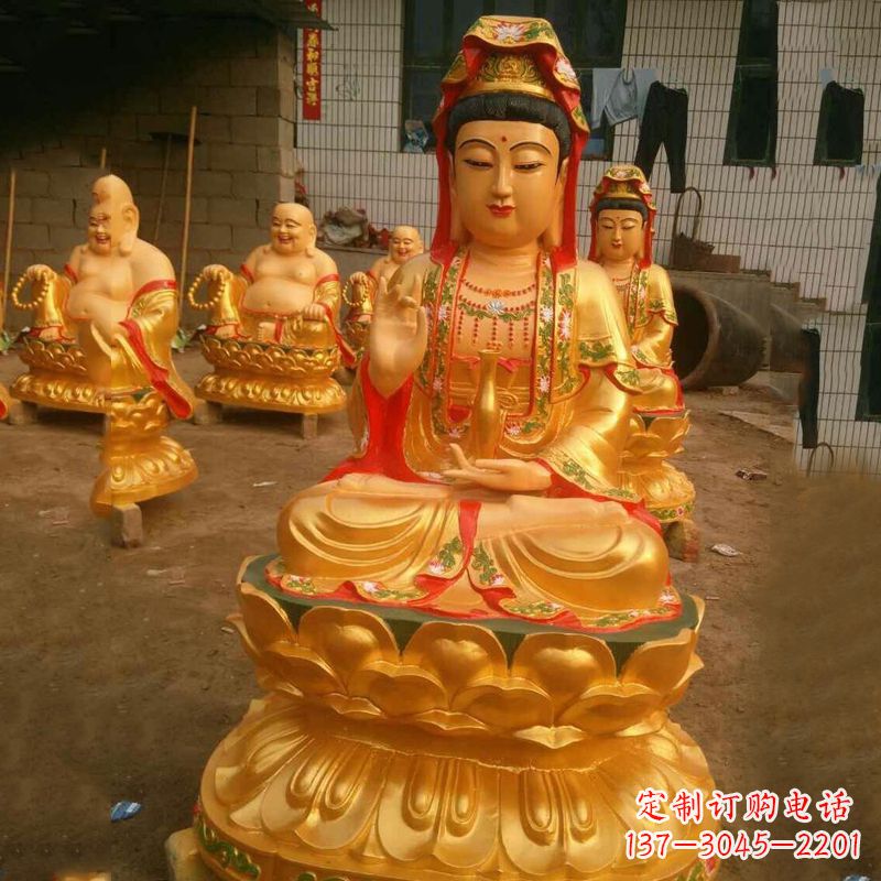 无锡大型铸铜观音雕塑