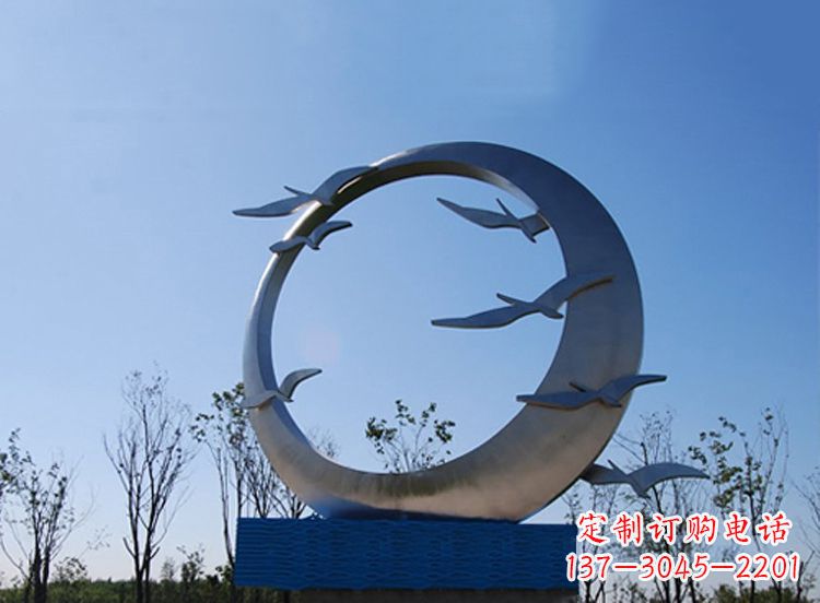 无锡大雁不锈钢景观雕塑