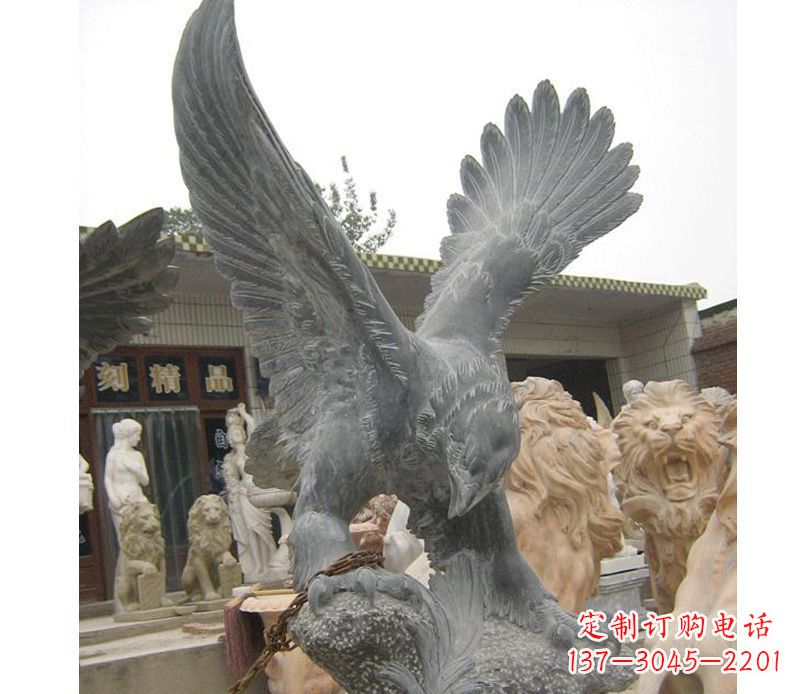 无锡中领雕塑神秘的老鹰石雕