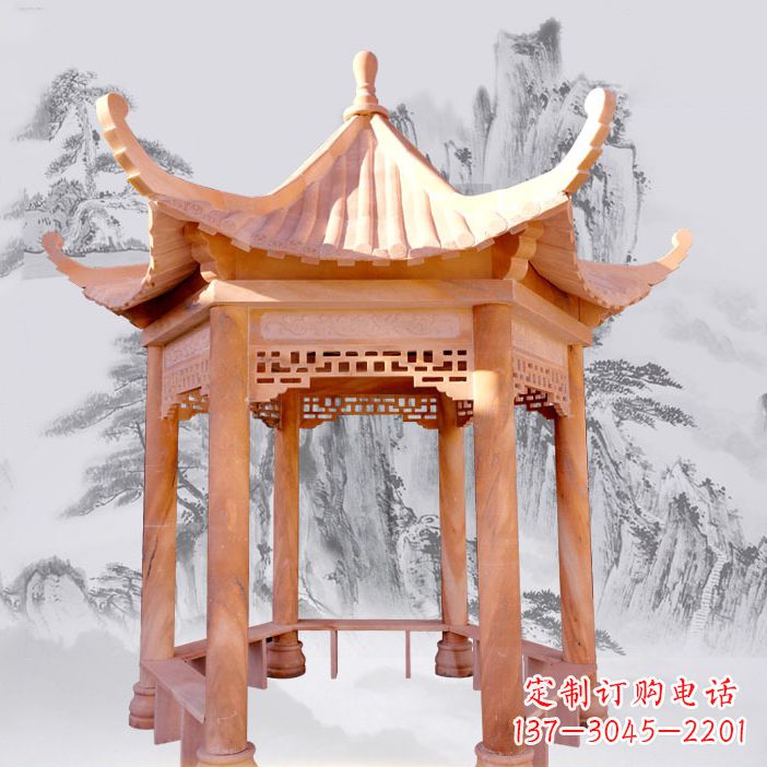 无锡优雅大理石雕刻凉亭