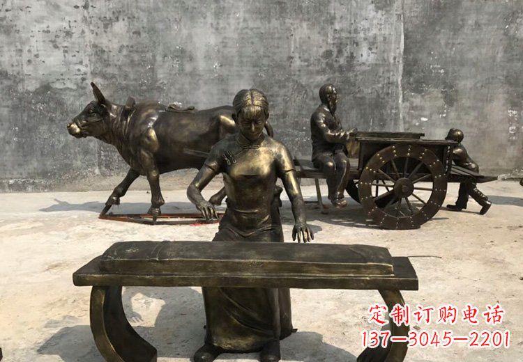 无锡精美绝伦的古筝铜雕