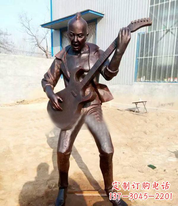 无锡弹吉他公园人物铜雕