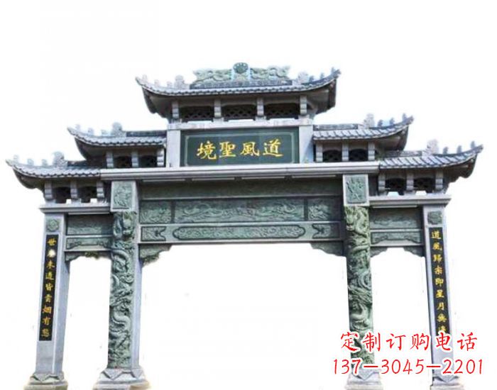 无锡精美石雕牌坊雕塑,为贵客营造至尊荣耀