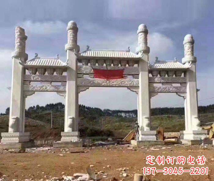 无锡道路大理石牌坊 (2)