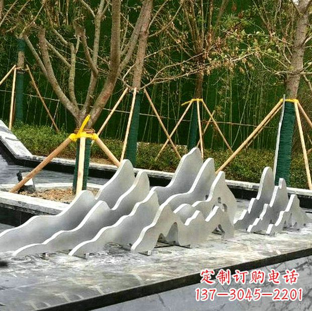 无锡高品质室外不锈钢假山雕塑