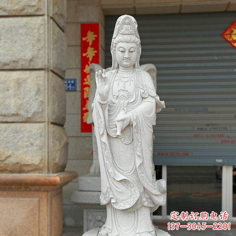 无锡经典青石观音雕塑