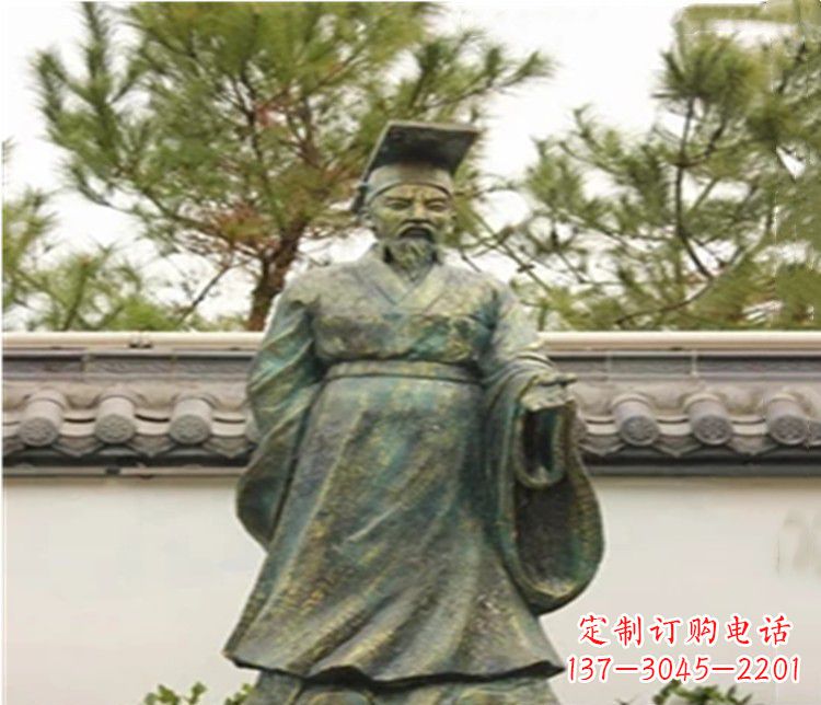 无锡帝王汉武帝人物铜雕