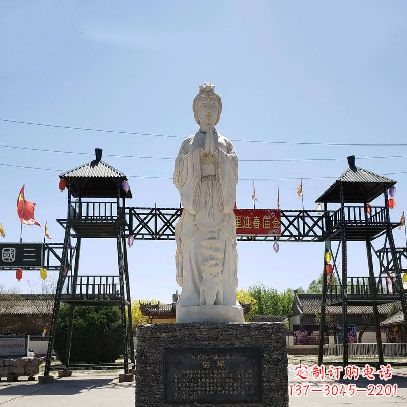 无锡精美貂蝉雕塑,抚今追昔神采飞扬