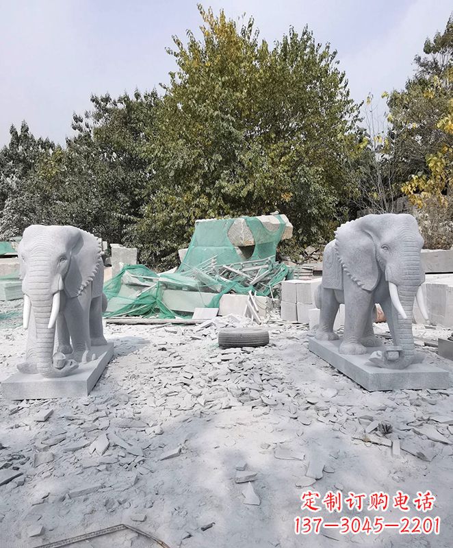无锡优雅精美大象石雕