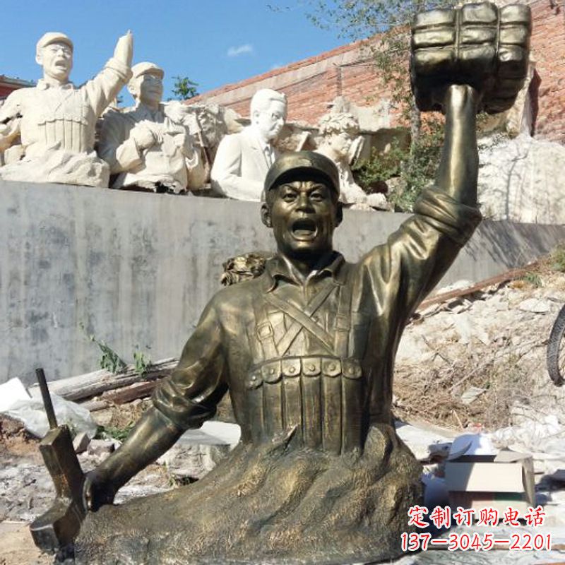 无锡董存瑞仿铜头像雕塑