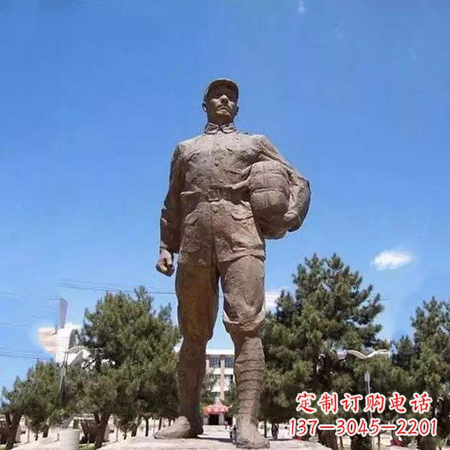 无锡董存瑞石雕像-景区园林英雄人物景观雕塑