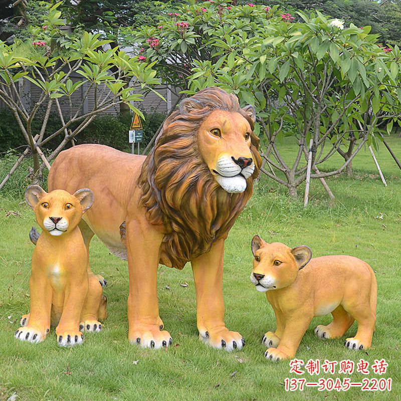 无锡古典风格仿真狮子雕塑摆件