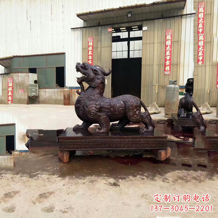 无锡独角兽铸铜雕塑—精雕细琢的艺术瑰宝