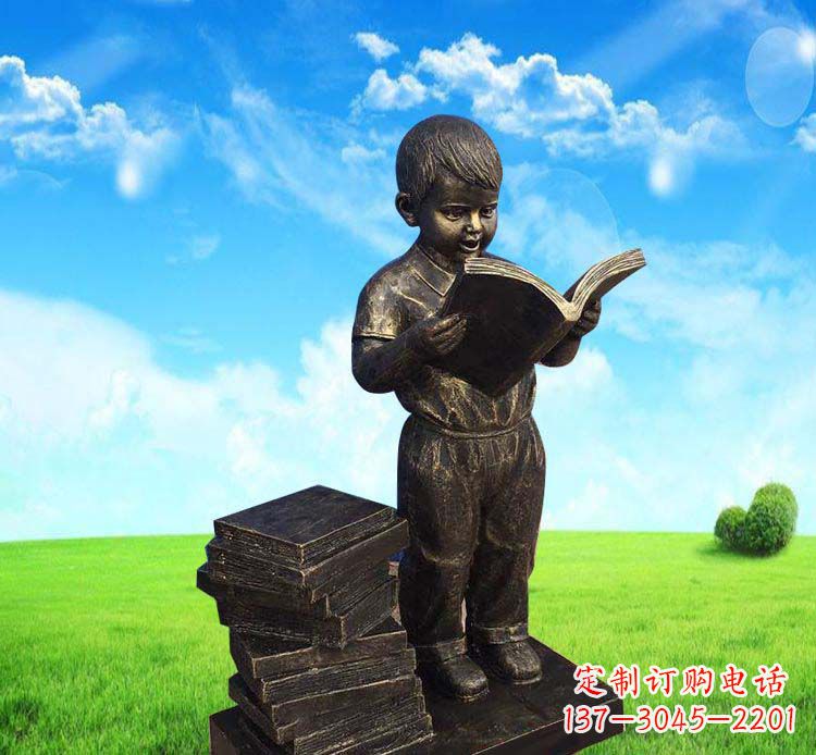 无锡记忆中的男孩——铜雕塑