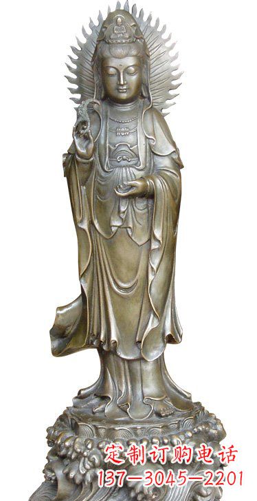 无锡渡海观音铜雕塑,定制专属你的福缘