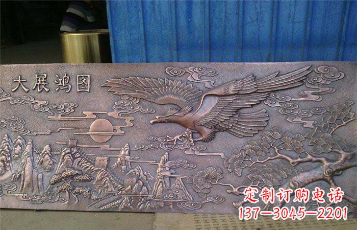 无锡宏图大展老鹰锻铜浮雕