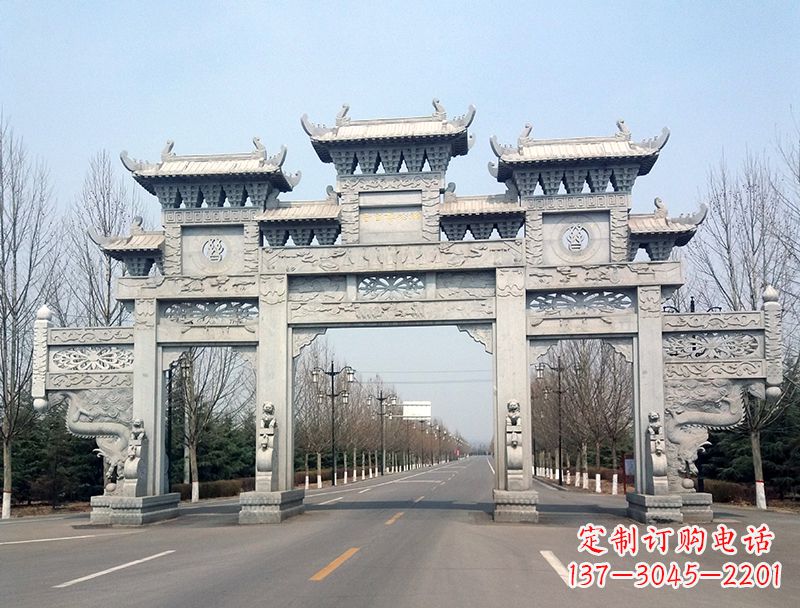 无锡中领雕塑装饰性牌坊雕塑