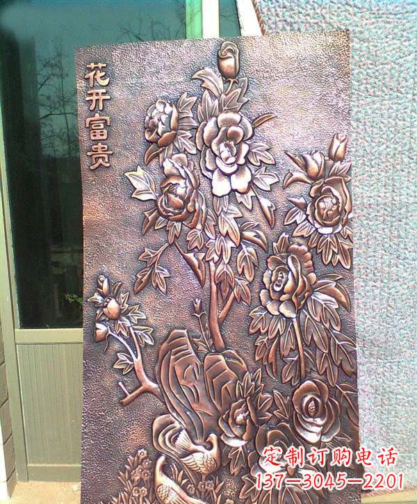 无锡锻铜牡丹雕塑