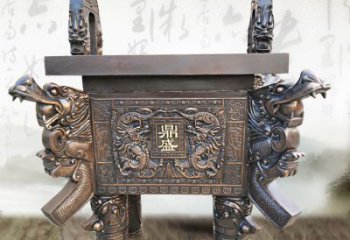 无锡典雅双龙四龙铜鼎雕塑