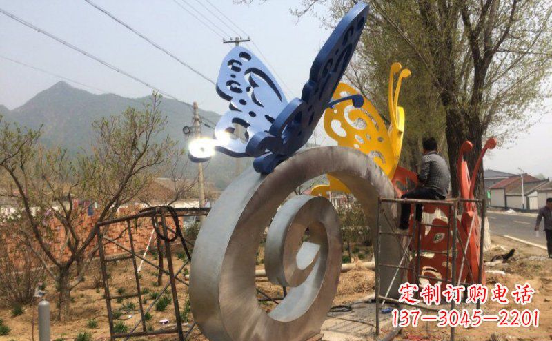 无锡锻造不锈钢蝴蝶雕塑