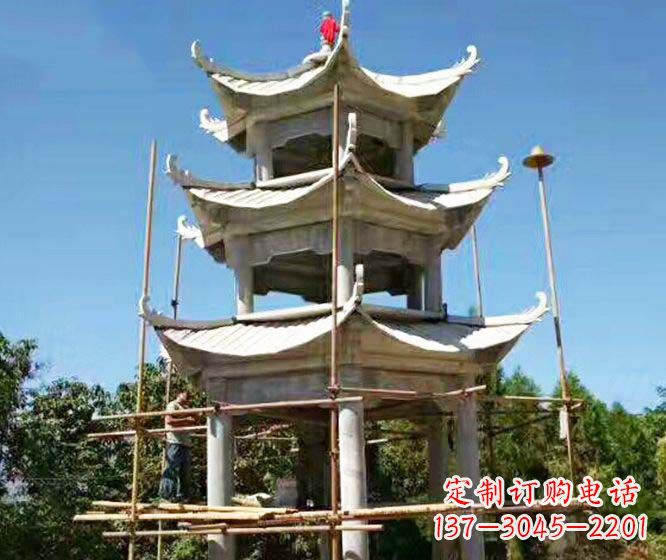 无锡精美古典凉亭石雕