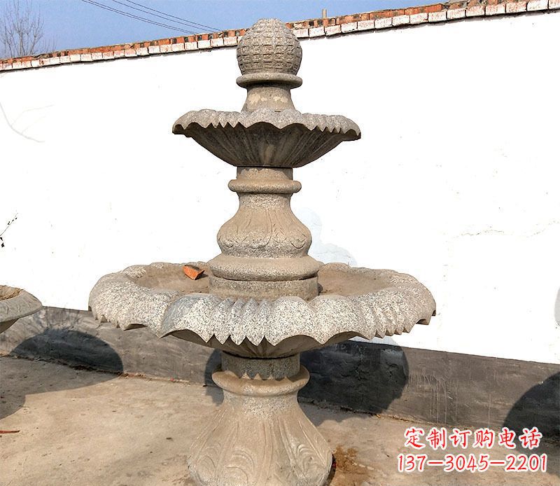 无锡多层户外喷泉石雕让您的空间更加浪漫