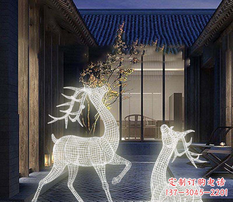 无锡发光精致梅花鹿雕塑