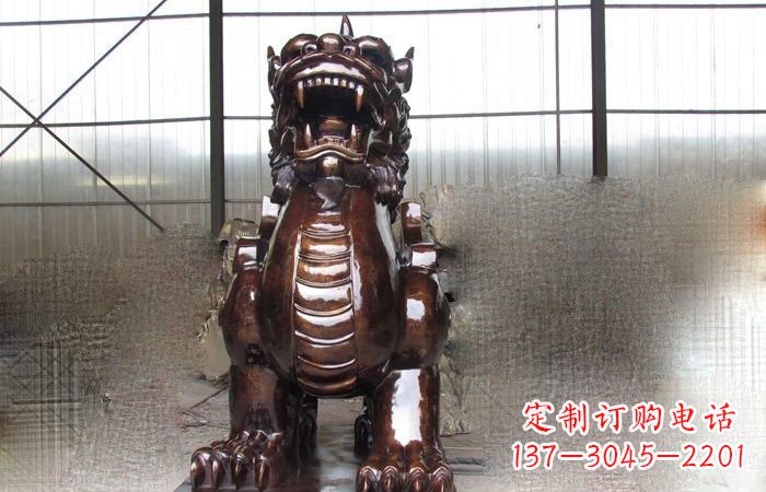 无锡来自古老文化的獬豸铜雕