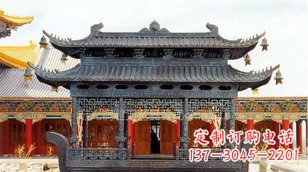 无锡方形寺庙香炉铜雕塑