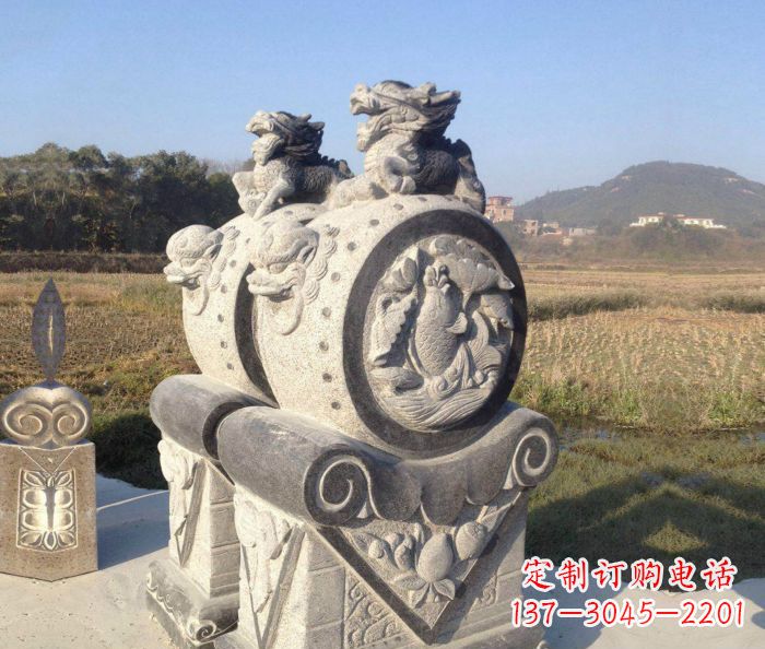 无锡仿古抱鼓石门墩雕塑