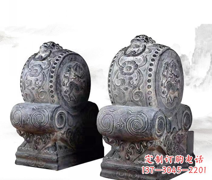 无锡仿古抱鼓石门墩雕塑