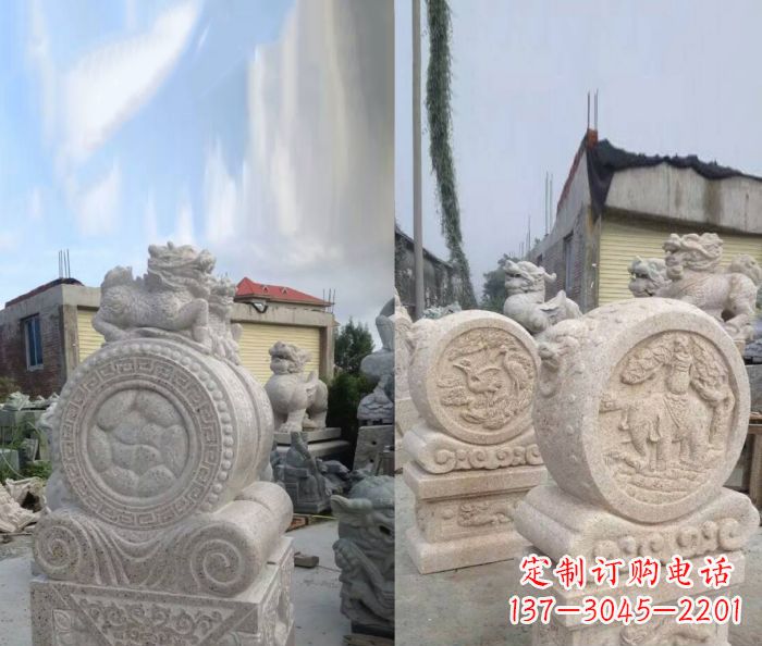 无锡仿古抱鼓石门墩雕塑