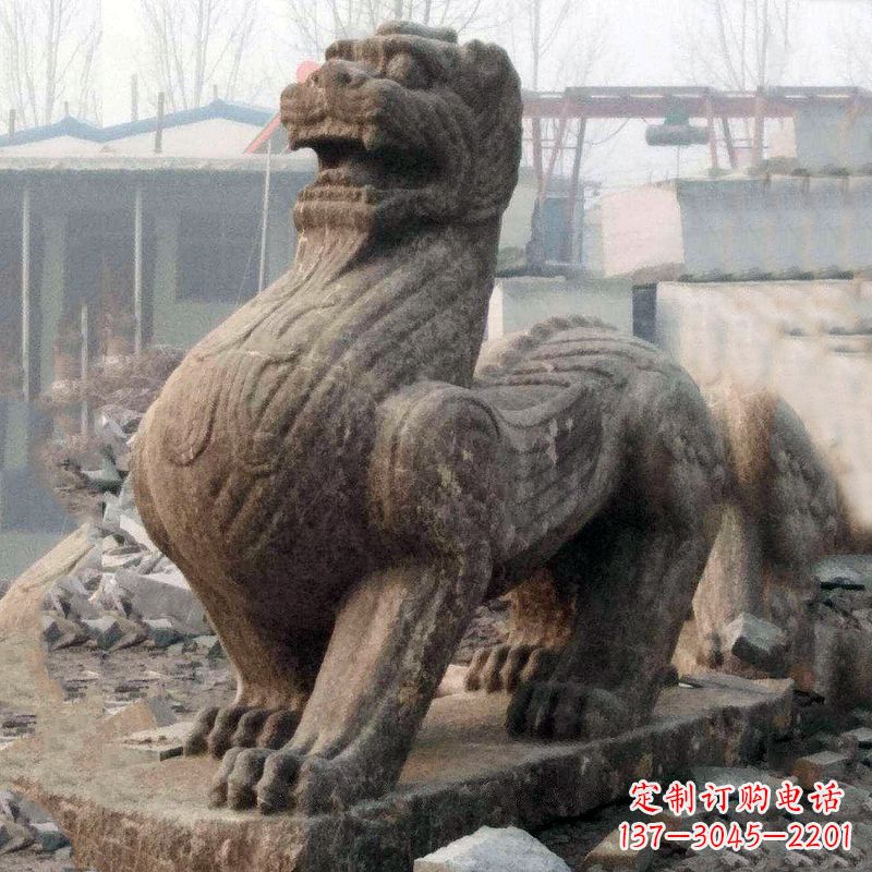 无锡中领雕塑狴犴青石雕塑融入古代神话的历史文化风格