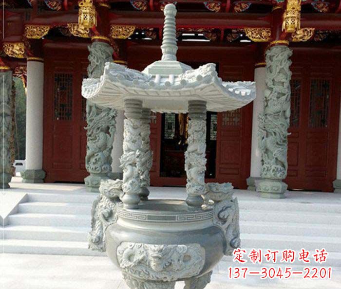 无锡中国古典仿古龙浮雕香炉雕塑