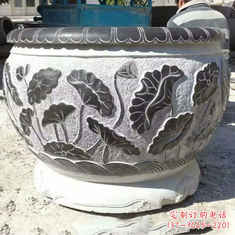 无锡青石古水缸雕塑