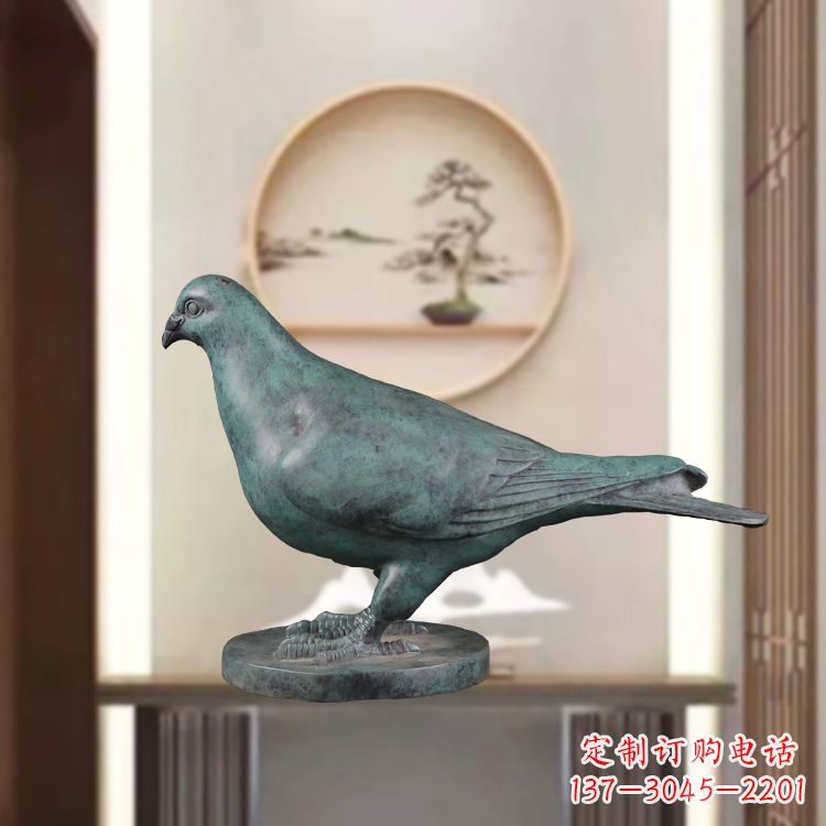 无锡仿古青铜鸽子动物雕塑摆件