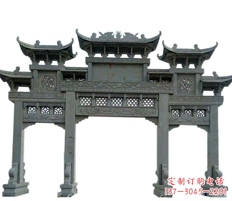 无锡精美的仿古大理石牌坊雕塑