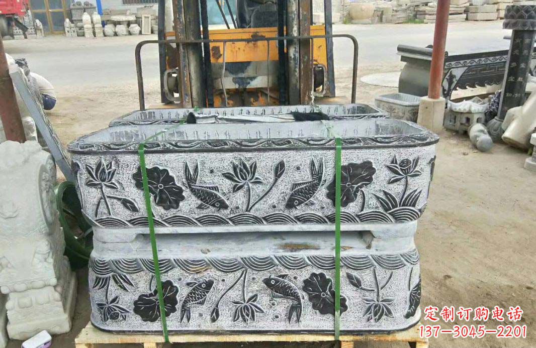 无锡精美古典仿古石水缸雕塑