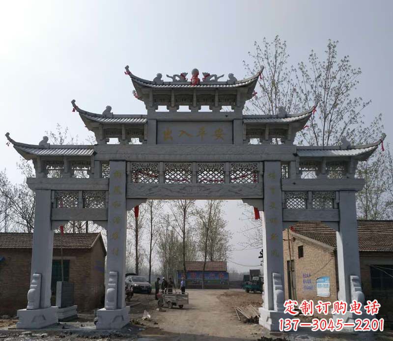 无锡仿古石牌坊石雕