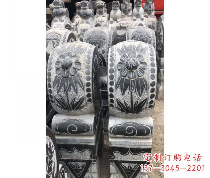 无锡仿古石门墩镇宅抱鼓石雕塑