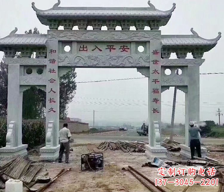 无锡仿古石牌坊石雕