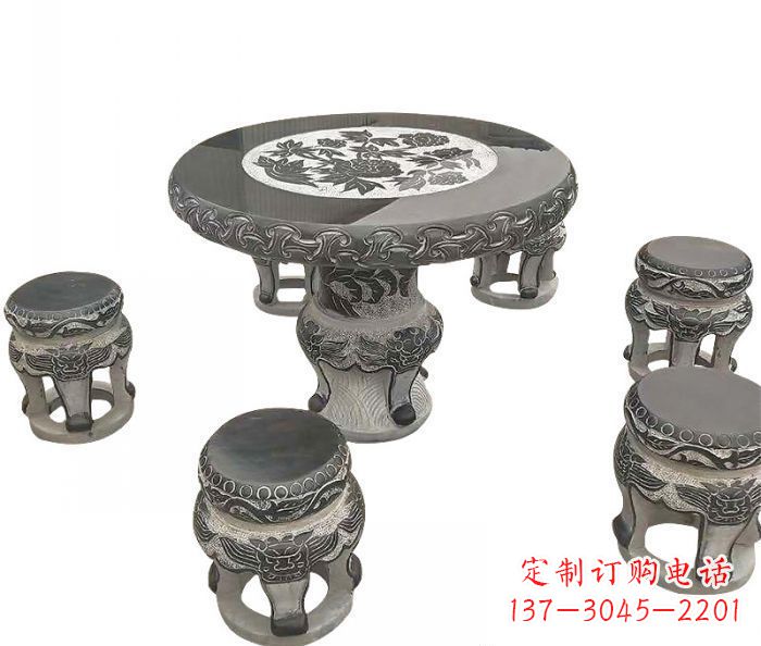 无锡仿古圆形石桌凳