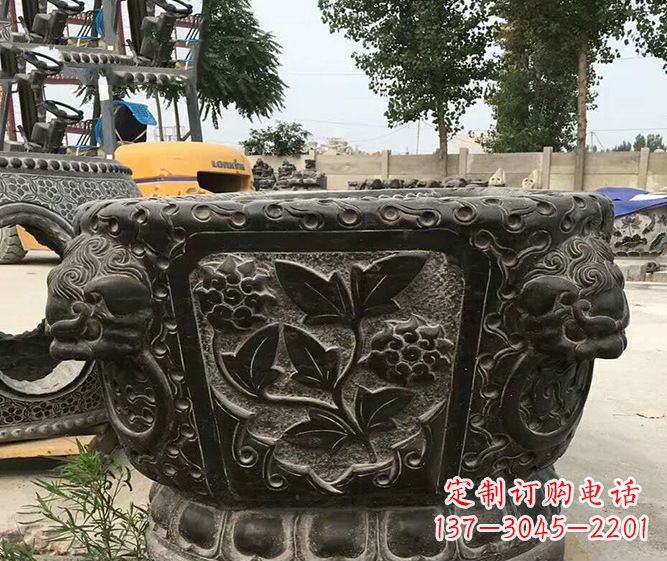 无锡仿古招财石雕水缸