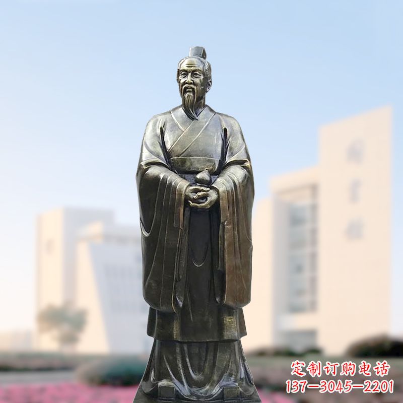 无锡仿铜玻璃钢扁鹊雕塑
