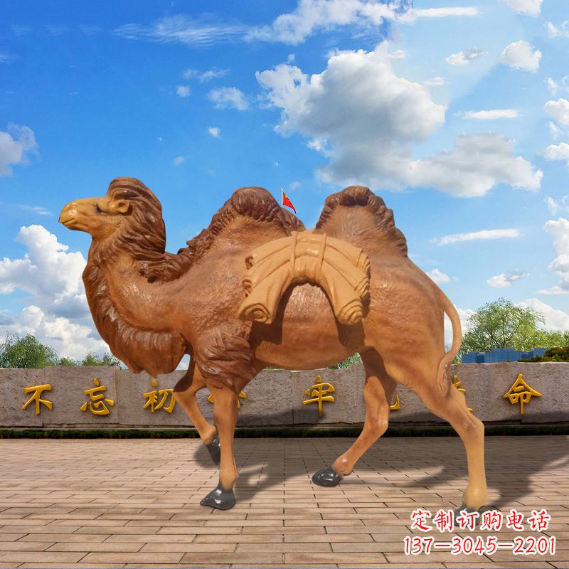 无锡仿铜玻璃钢骆驼雕塑