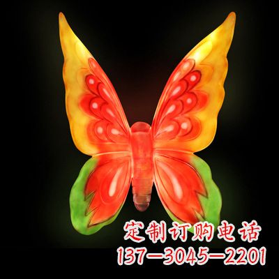 无锡艺术雕塑大号黄色发光蝴蝶
