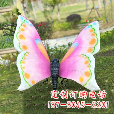 无锡仿真蝴蝶_紫白色款105x100x80