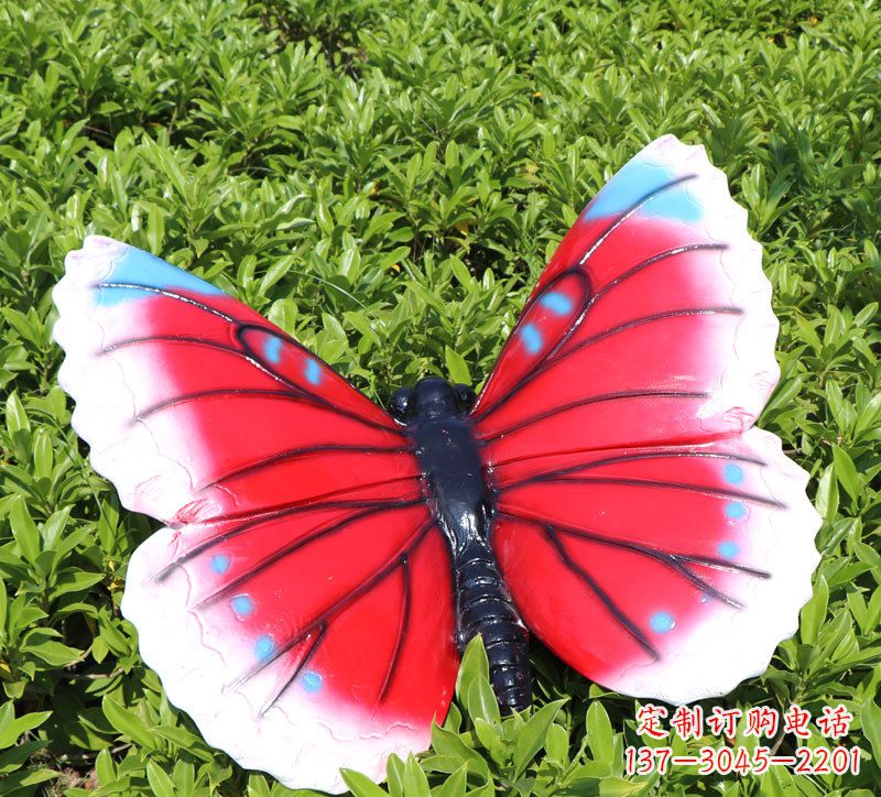 无锡仿真蝴蝶彩绘动物雕塑摆件